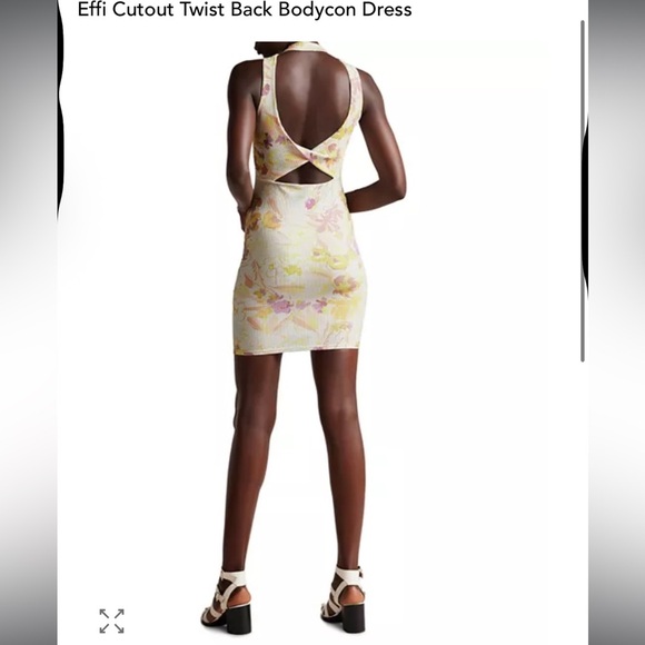 LIKE NEW- TED BAKER -Effi Cutout Twist Back Bodycon Dress - Picture 10 of 10